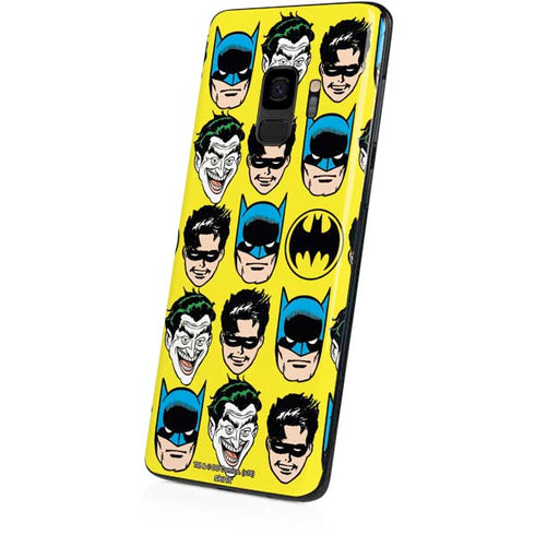 DC Comics Batman Vintage Character Pattern - Joker and Robin Galaxy S9 Skin